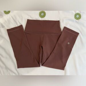 lululemon | Wunder Train Contour Fit High-Rise Crop 21", Dark Oxide, Size 4